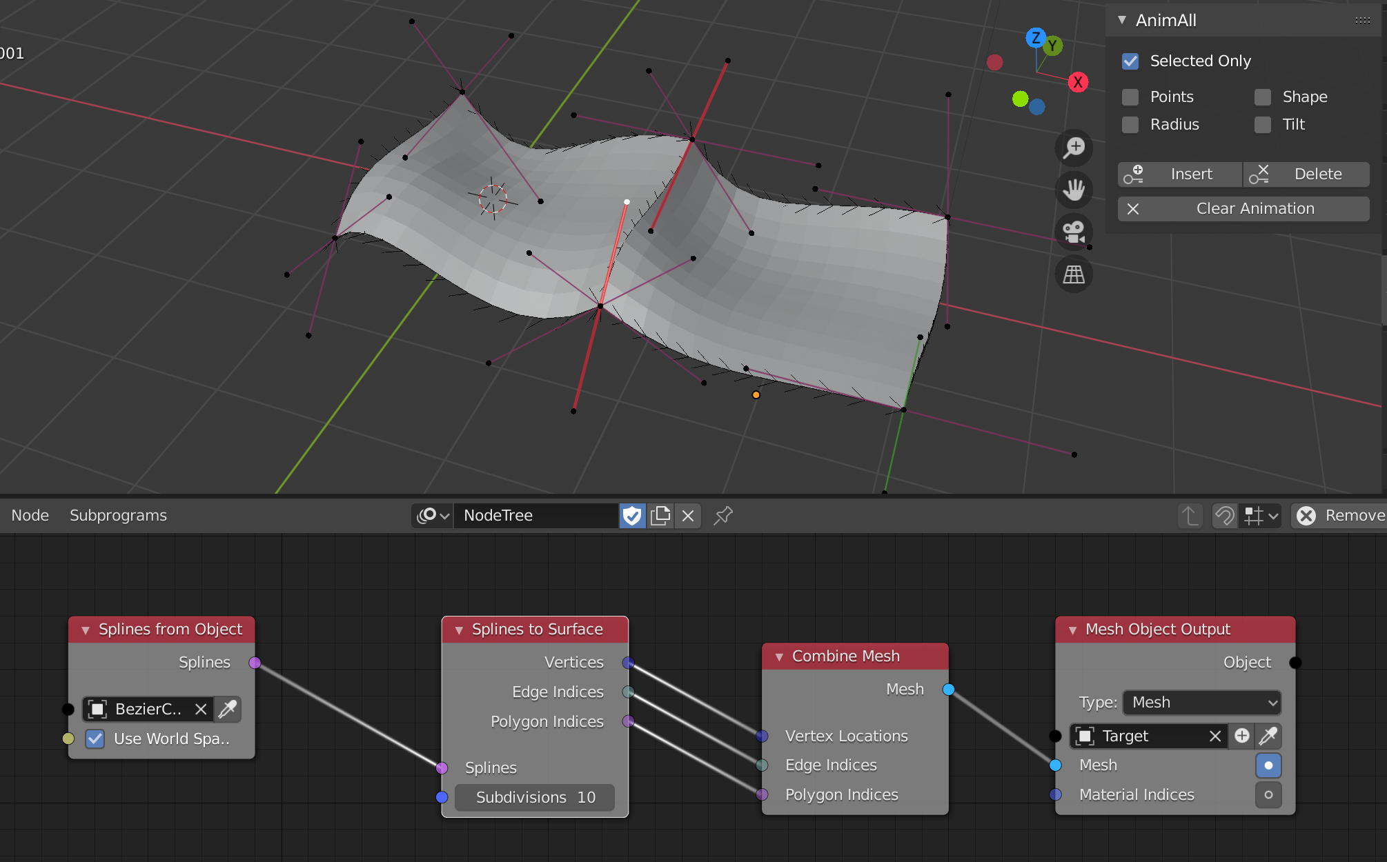 Animation Nodes Example Setup