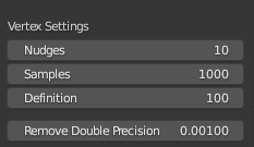 Vertex Settings